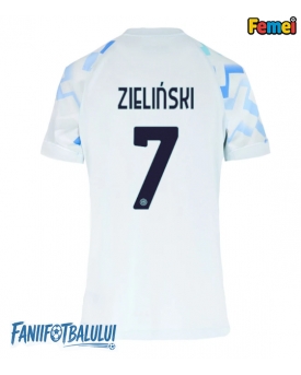 Inter Milan Piotr Zielinski #7 Tricou Fotbal Replică 2025-26 Femei Deplasare